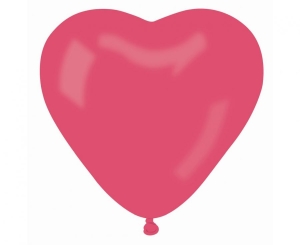 Balony CR17 pastel serca duże - czerwone 05 50 szt Gemar