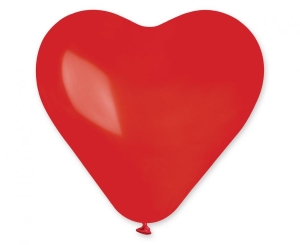 Balony CR17 pastel serca duże - czerwone 45 50 szt Gemar