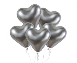 Balony CRB12 shiny 12 cali serca - srebrne 25 szt Gemar