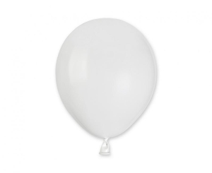 Balony A50 pastel 5 cali - białe 01 100 szt Gemar