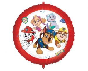 Balon foliowy Psi Partol Paw Patrol Ready For Action okągły 18 cali