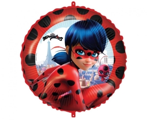 Balon foliowy Miraculous Ladybug okrągły 18 cali