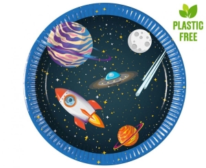 Talerzyki papierowe Rocket Space 20 cm 8 szt