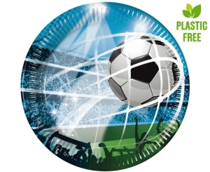 Talerzyki papierowe Soccer Fans 23 cm 8 szt