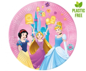 Talerzyki papierowe Princess Live Your Story 23 cm 8 szt