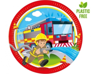 Talerzyki papierowe Firefighters 23cm 8 szt
