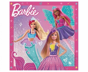 Serwetki papierowe Barbie Fantasy Mattel 33 cm x 33 cm 20 szt