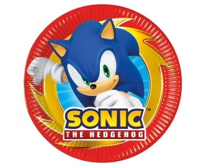 Talerzyki papierowe Sonic 20 cm 8 szt