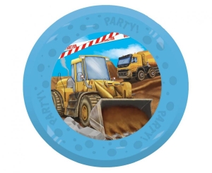 Talerz wielokrotnego użytku Construction Party 21cm 1 szt