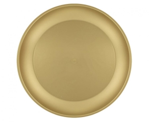 Talerz wielokrotnego użytku złoty Party 21 cm 1 szt