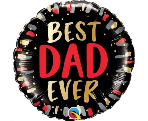 Balon foliowy Best Dad Ever okrągły 18 cali
