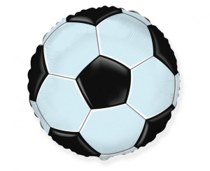 Balon foliowy Football - piłka czarna okrągły 18 cali