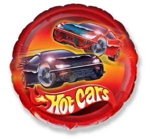 Balon foliowy Samochody Hot Cars okrągły 18 cali