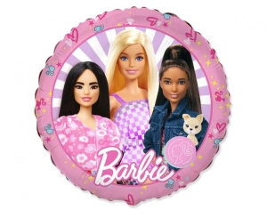 Balon foliowy Barbie okrągły 18 cali