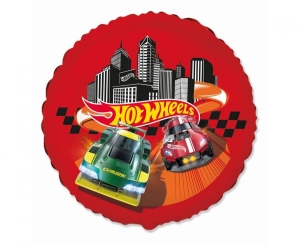 Balon foliowy Hot Wheels okrągły 18 cali