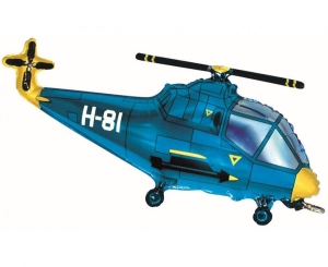 Balon foliowy Helikopter niebieski 24 cale