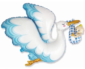 Balon foliowy Bocian Baby Boy 24 cale