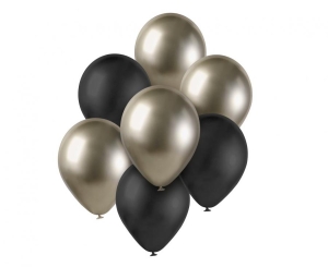 Bukiet balonowy prosecco-czarny 7 szt