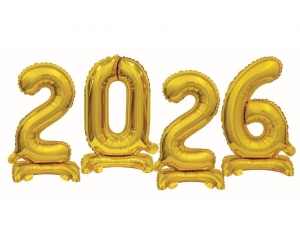 Balony foliowe cyfry stojące - zestaw 2025