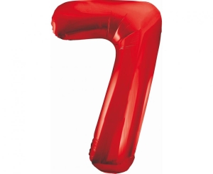 Balon foliowy cyfra 7 czerwona 85 cm