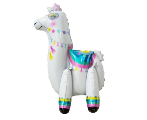 Balon foliowy Lama 65 cm biała stojąca