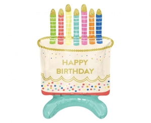 Balon foliowy Tort Happy Birthday 33 cm x 48 cm x 24 cm