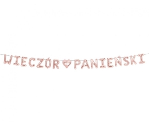 Girlanda papierowa WIECZÓR PANIEŃSKI różowa 2,1 m.