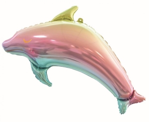Balon foliowy Delfin tęczowy 93 cm