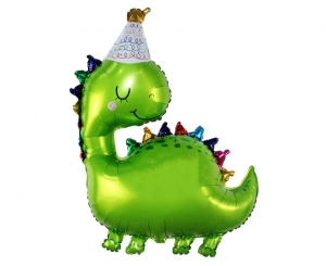 Balon foliowy Dinozaur w czapeczce 66 cm x 80 cm