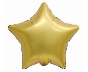 Balon foliowy gwiazda matowa antyczne złoto 19 cali