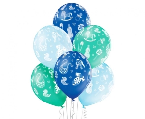Balony Baby Boy 12 cali 6 szt