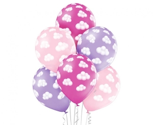 Balony Fluffy Clouds Girl 12 cali 6 szt