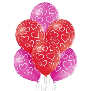 Balony Hearts 12 cali 6 szt