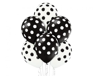 Balony Brush Polka Dots 12 cali 6 szt