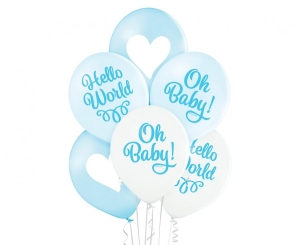 Balony Oh Baby Boy 12 cali 6 szt