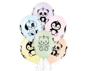 Balony Unicorn Animals 12 cali 6 szt
