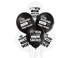 Balony Best Husband Ever 12 cali 6 szt