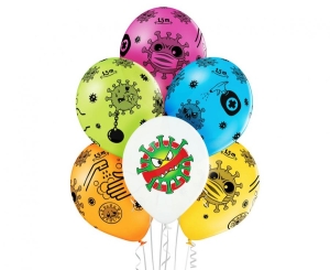 Balony Stop The Virus 12 cali 6 szt