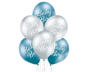 Balony Baby Boy 12 cali 6 szt