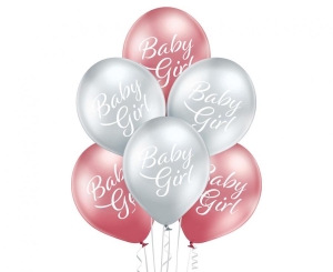 Balony Baby Girl 12 cali 6 szt