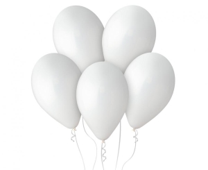 Balony G110 pastel 12 cali - białe 01 100 szt Gemar