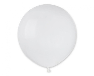 Balony G19 pastel 19 cali - White 001 25 szt Gemar