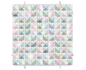 Panel dekoracyjny opalizujący 3D przezroczyste tło 30 cm x 30 cm 100 kwadratów