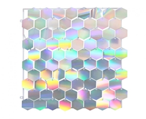Panel dekoracyjny opalizujący przezroczyste tło 30 cm x 30 cm 80 heksagonów