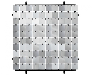 Panel dekoracyjny srebrny czarne tło typ B 30 cm x 30 cm 100 kwadratów