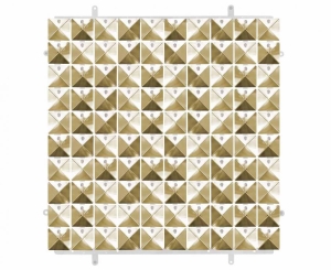 Panel dekoracyjny szampański 3D przezroczyste tło 30 cm x 30 cm 100 kwadratów
