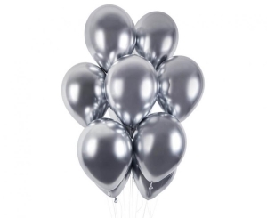 Balony GB120 shiny 13 cali - srebrne 50 szt Gemar