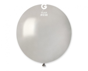 Balony GM150 metal -19 cali srebrne 38 50 szt Gemar