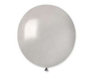 Balony G19 pastel 19 cali - Metallic Silver 038 25 szt Gemar