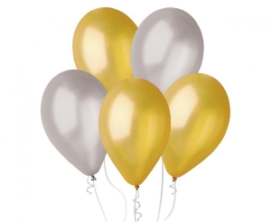 Balony GM90 metal 10 cali - złote i srebrne 50 szt Gemar